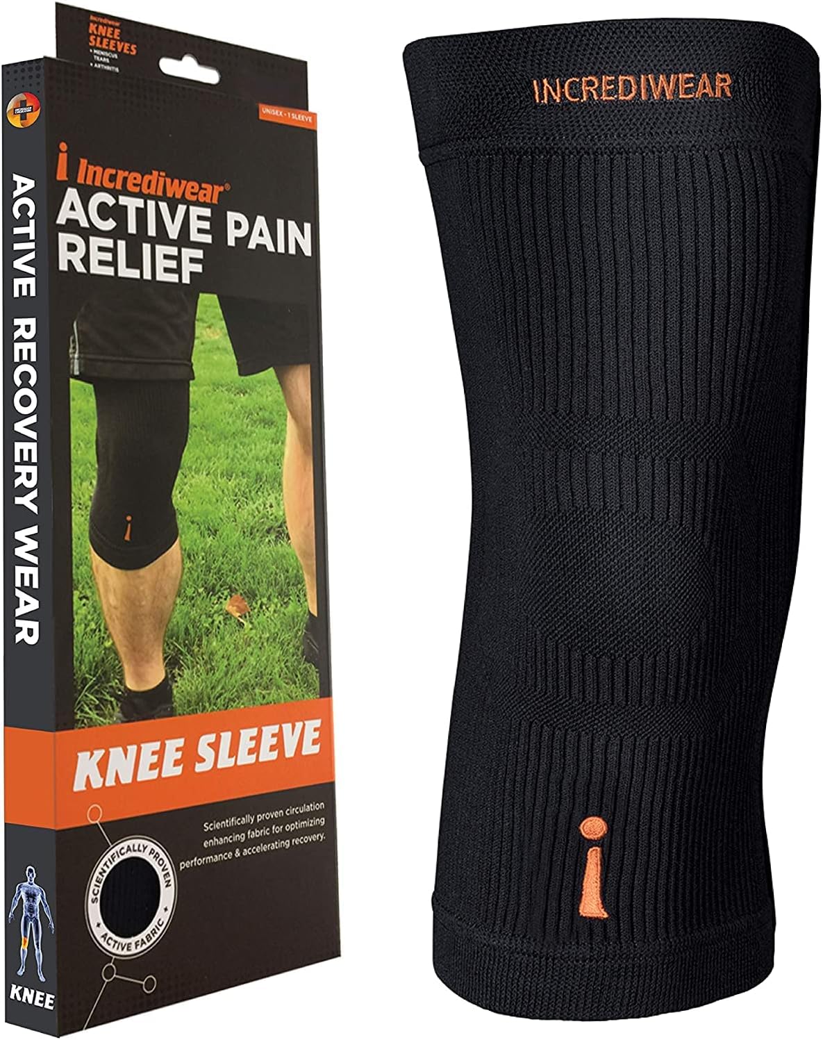 Incrediwear Knee Sleeve – Knee Braces for Knee Pain, Joint Pain Relief, Swelling, Inflammation Relief, and Circulation, Knee Support for Women and Men